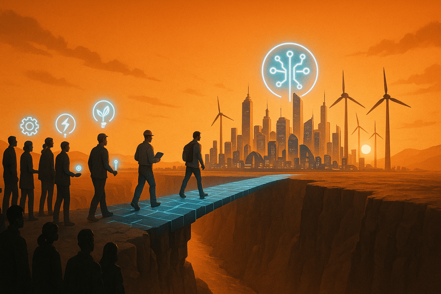 Illustration representing the credential gap in the workforce